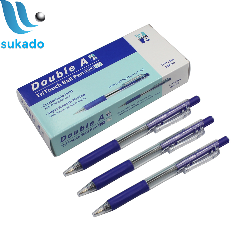 Bút bi Double A Tritouch [Hộp 12 cây] đầu bút 0.7mm