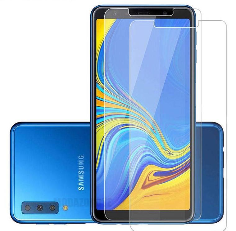 Kính cường lực trong suốt Samsung Galaxy A7 2018 (Kèm miếng lau)