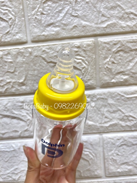 Bình Sữa Thuỷ Tinh Dolphin Cổ Hẹp 120Ml/240Ml
