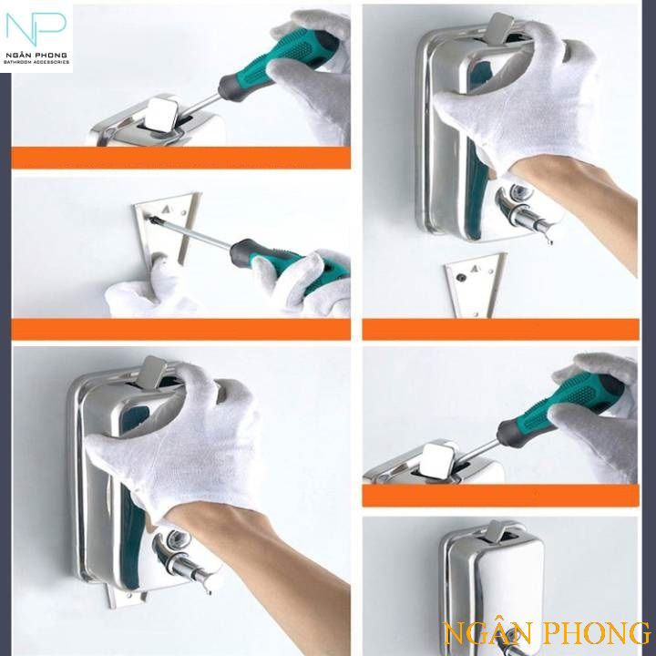 [HCM]HỘP ĐỰNG NƯỚC RỬA TAY INOX 304
