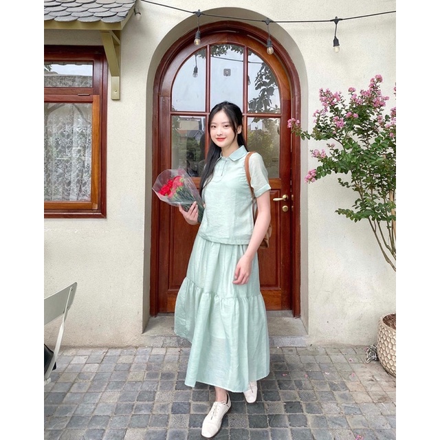 𝐌𝐚𝐲 𝐒𝐞𝐭 - phiên bản cổ đức, 2 màu pastel ( xanh cốm, xanh dương) | Momizi