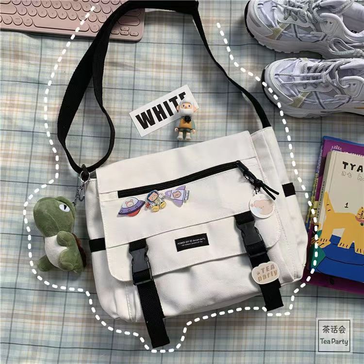 Túi đeo chéo unisex size lớn nhiều ngăn vừa A4 đi chơi đi học BS001