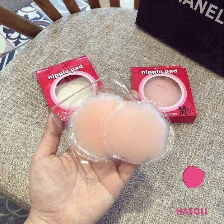 Miếng Dán Ngực, Miếng Dán Silicone, Dán Ti Siêu Dính 1 hộp/1 cặp