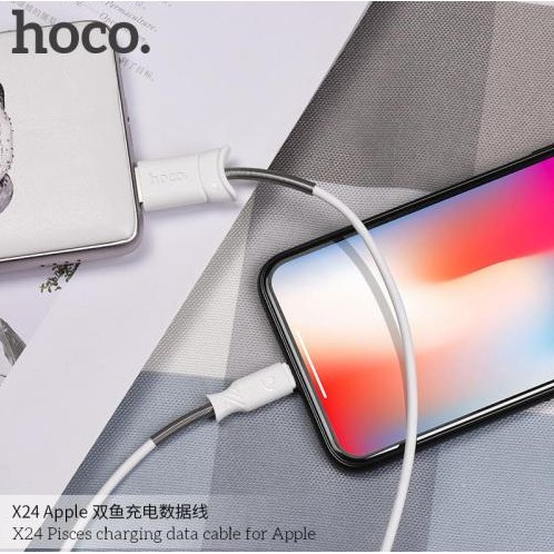 Cáp sạc iPHone Lightning Hoco X24 2.4A độ dài 1.2m