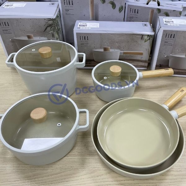 [HÀNG ĐẶT 10-15 NGÀY/VUI LÒNG LIÊN HỆ TRƯỚC] Bộ 5 nồi Neoflam Fika Hàn Quốc.