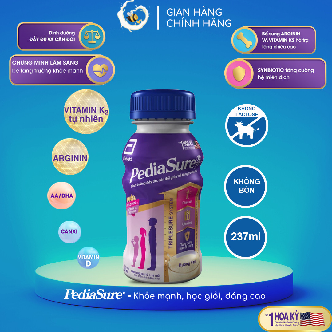 [Date 4.2025] Sữa Pediasure pha sẵn 237ml Vani - 1 Chai