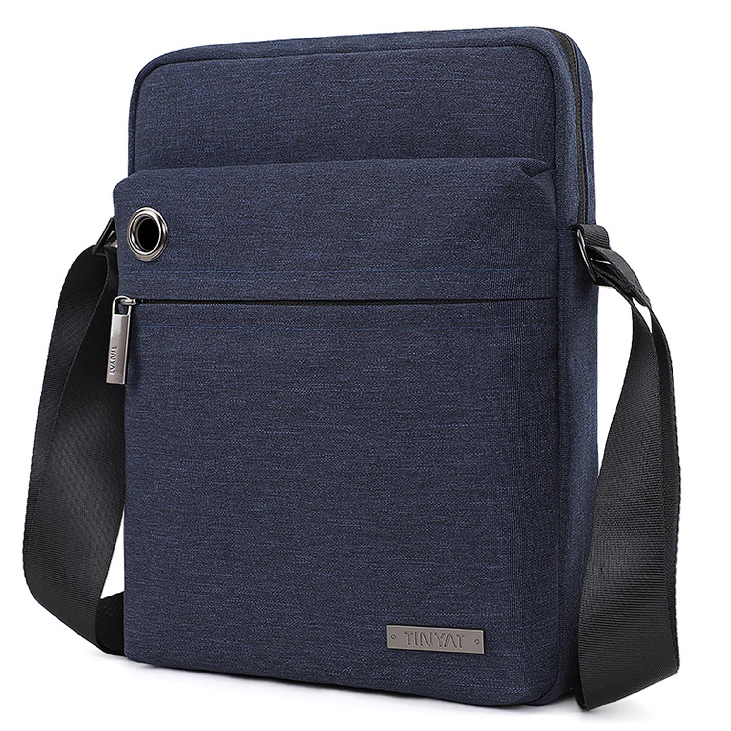 TINYAT Men's Messenger Bag Crossbody Shoulder Bags Travel Bag Man Purse Casual Sling Pack for Work Business