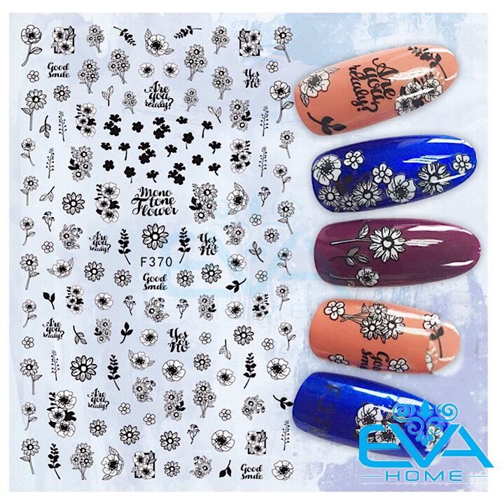 [HCM]Miếng Dán Móng Tay 3D Nail Sticker Tráng Trí Hoạ Tiết Bông Hoa F370