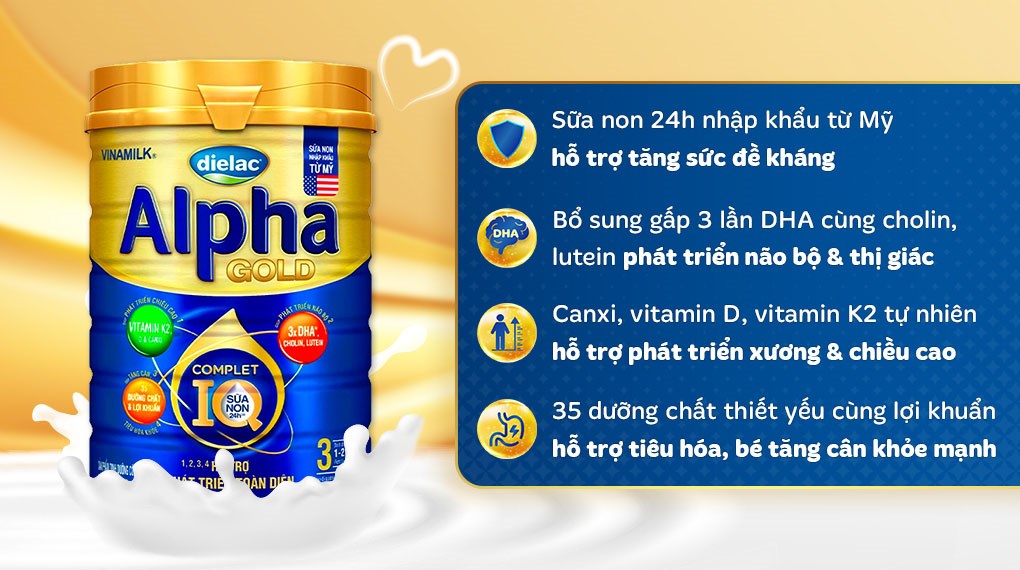 Sữa Bột Dielac Alpha Gold
