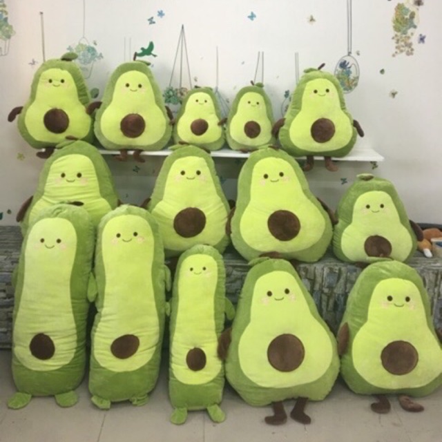 [HCM]Gấu bông hình trái bơ tròn (40cm) / dài (55cm) Xanh