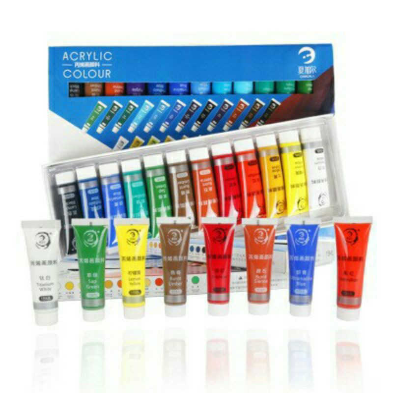 Bộ 12 màu vẽ acrylic 15ml