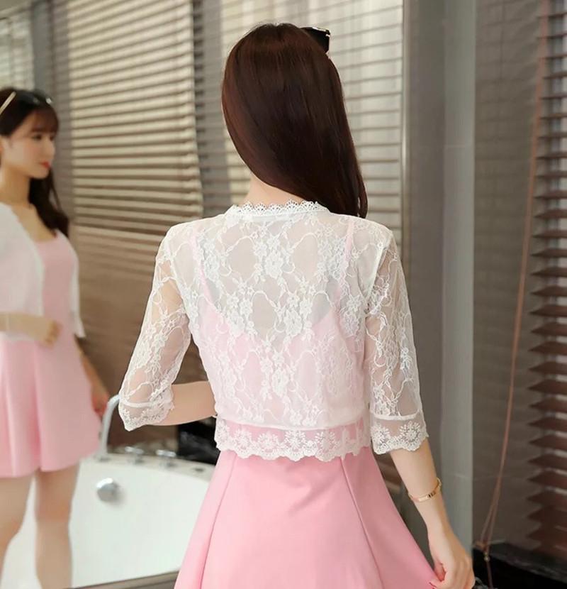 [HCM]Áo khoác ren form lửng tay lỡ