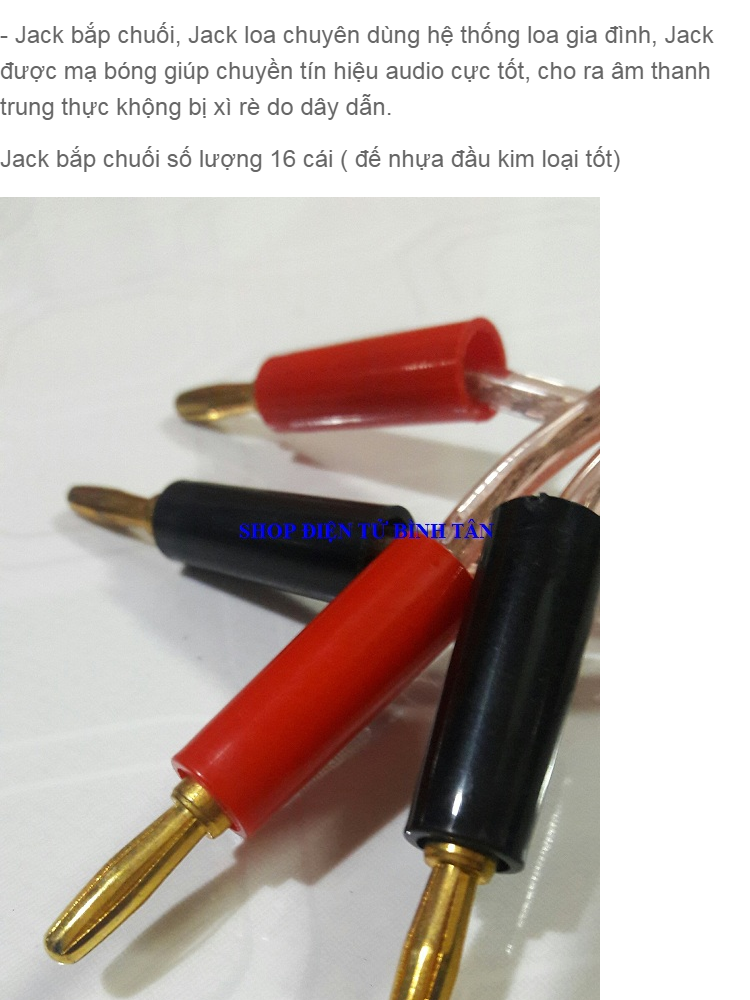 Bắp chuối gắn dây loa LT - Bộ 16 cái