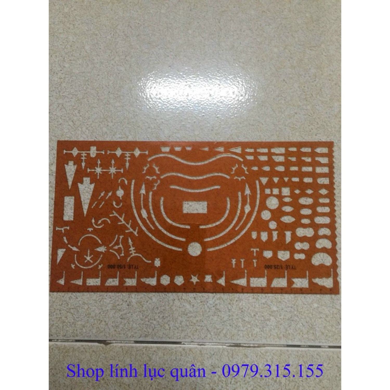 Thước chỉ huy tham mưu vàng 30x16cm