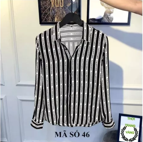 Áo Sơ Mi Nam Phối Hai Màu Đen Trắng