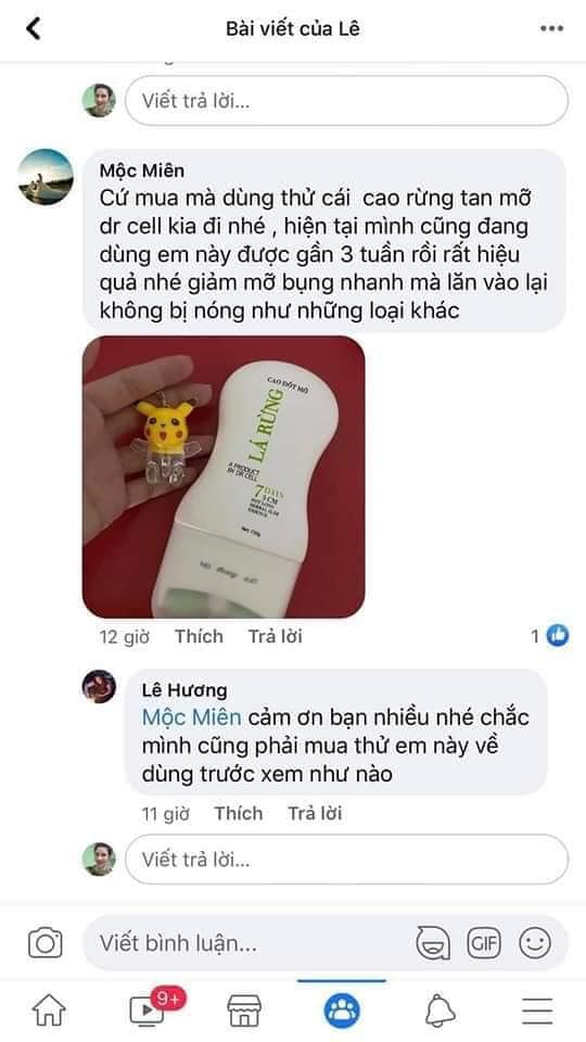 Cao Đốt Mỡ Lá Rừng Dr Cell 150gr