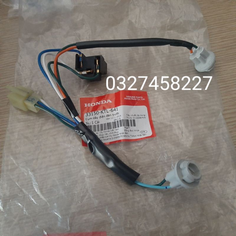 Dây điện đuôi đèn pha xe WAVE A, RS, S100, RSX...  zin honda