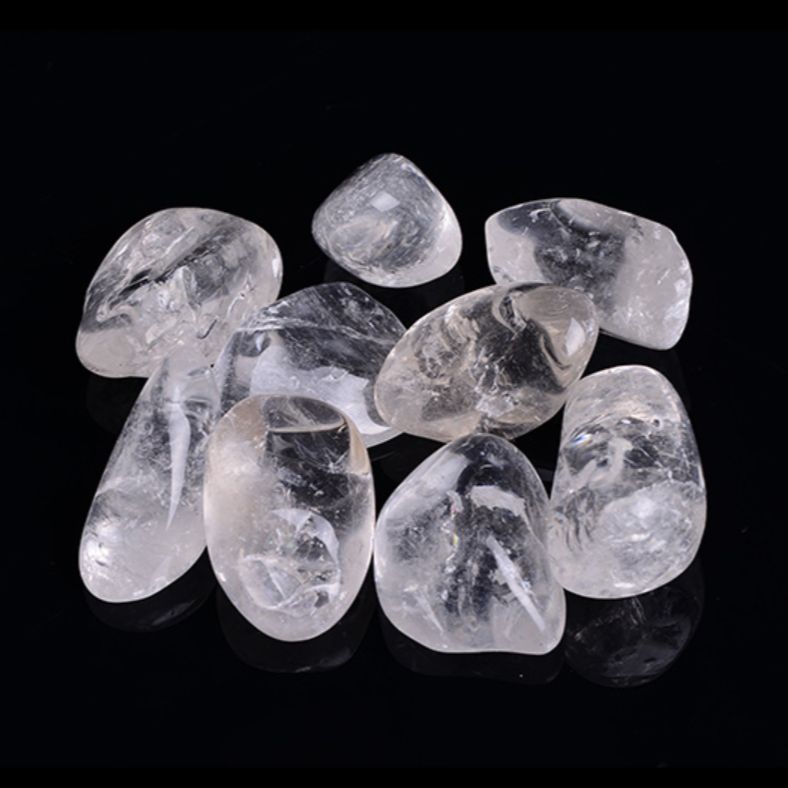 500g Đá thạch anh tự nhiên 100% màu trắng giảm căng thẳng phù hợp với người mệnh Kim, mệnh Thuỷ, Vụn đá thạch anh trắng phong thuỷ