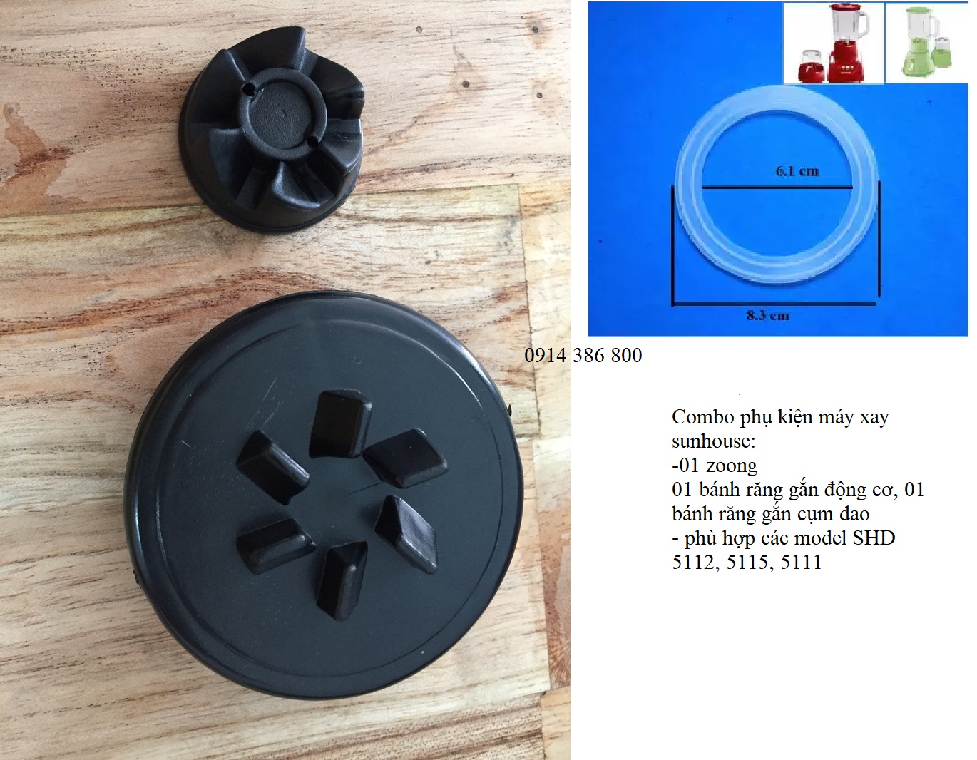 combo phụ kiện máy xay sunhouse