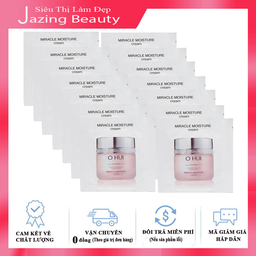 [Hỗ Trợ Ship + Hoàn Tiền 12%] Combo 15 Kem Dưỡng Ẩm Dành Cho Da Khô Ohui Miracle Moisture Cream 1mlx15