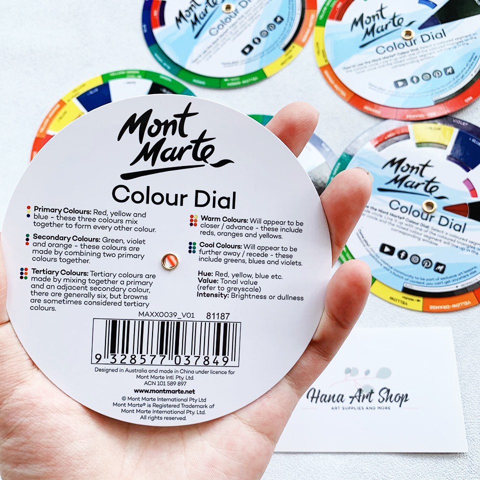 Bảng Hướng dẫn pha màu Mini Mont Marte - Bánh Xe Màu Sắc