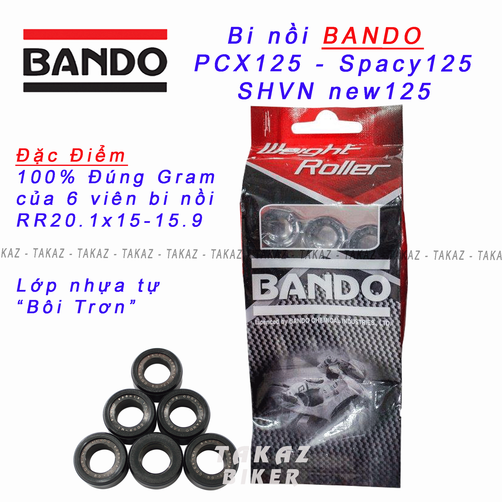 [HCM][ Sh mode 15gr9 ] Bi Bando SH Mode 125cc - Hàng Made in Tawan