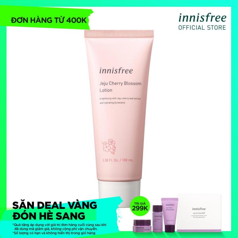 Sữa dưỡng ẩm sáng da từ hoa anh đào đảo Jeju innisfree Cherry Blossom Lotion 100ml giá rẻ