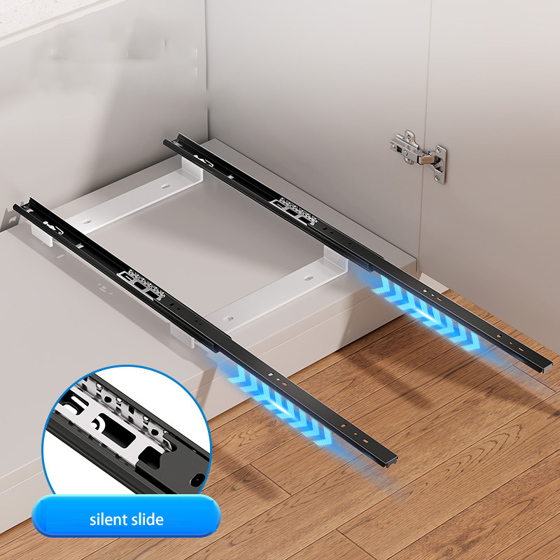 Drawer kitchen dish rack Kitchen cabinet built-in pull-out tray tray storage rack Household drawer cutlery cup rack