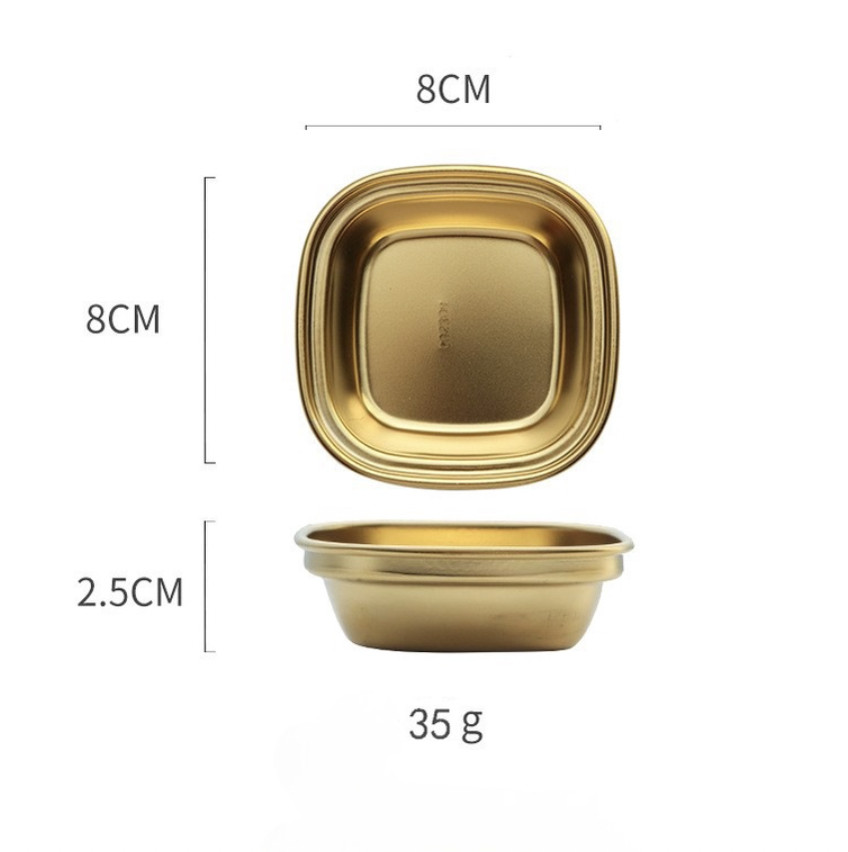 Dĩa, chén inox đựng gia vị sốt chấm hàn quốc