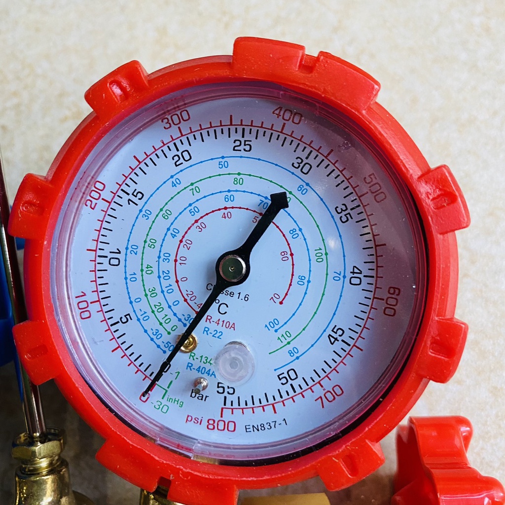 Bộ đồng hồ đôi nạp gas điều hoà, đo áp suất gas máy lạnh, kèm dây nạp chuyên dụng