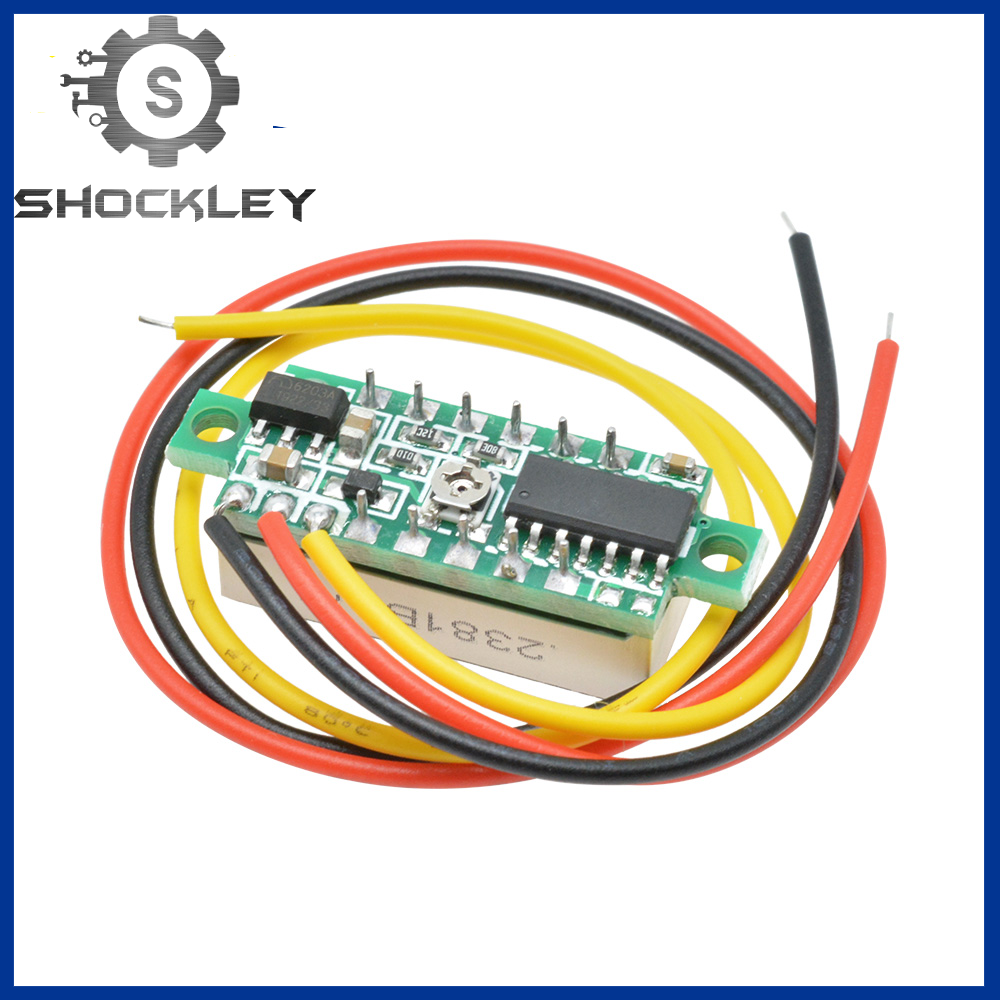 Shockley 0.28" Red LED DC Voltmeter Digital Display Voltmeter 0-100v Voltage 12V 24V