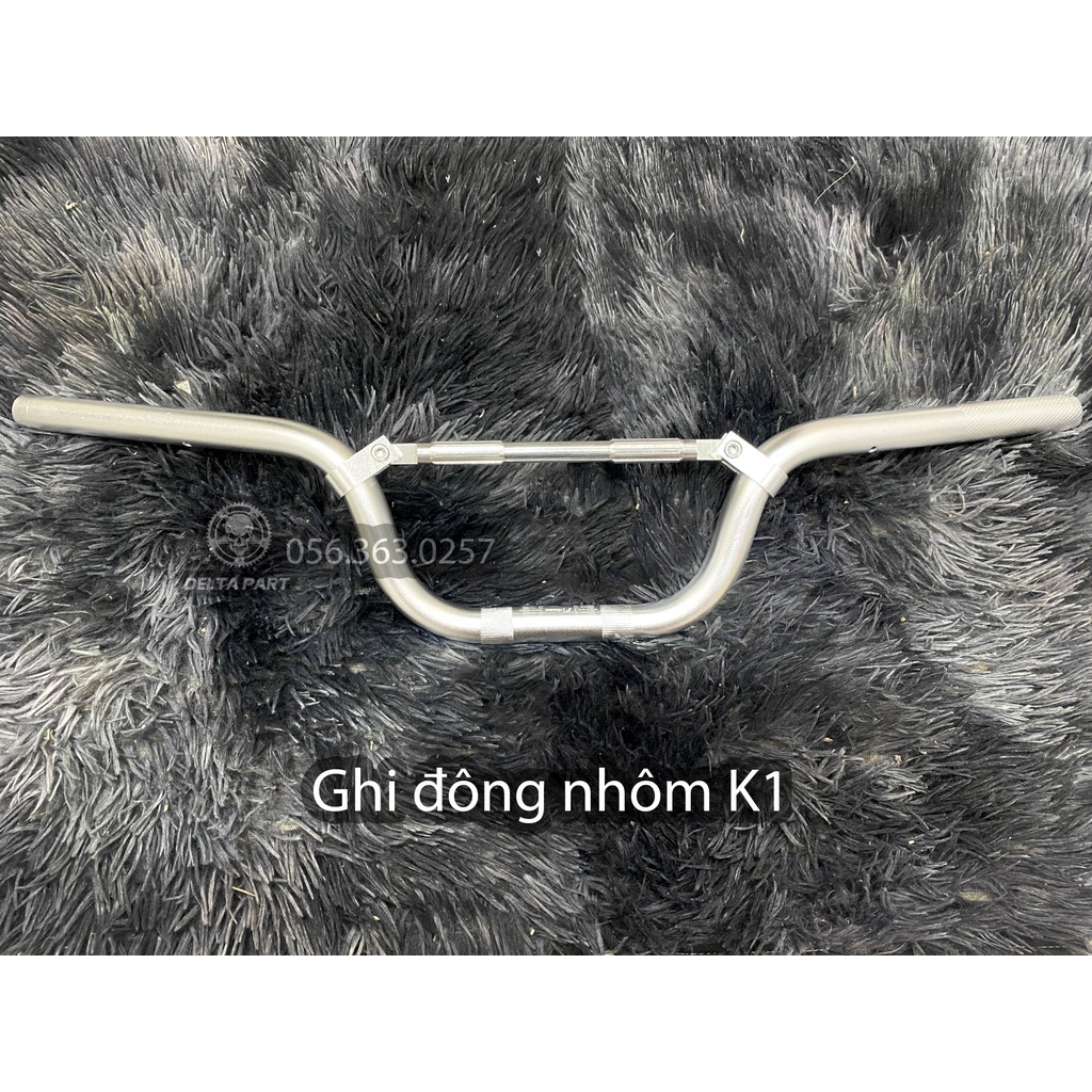 Ghi đông 67 68 cd cl 72 cát loại tracker cafe racer - ghi đông nhôm bạc có giằng