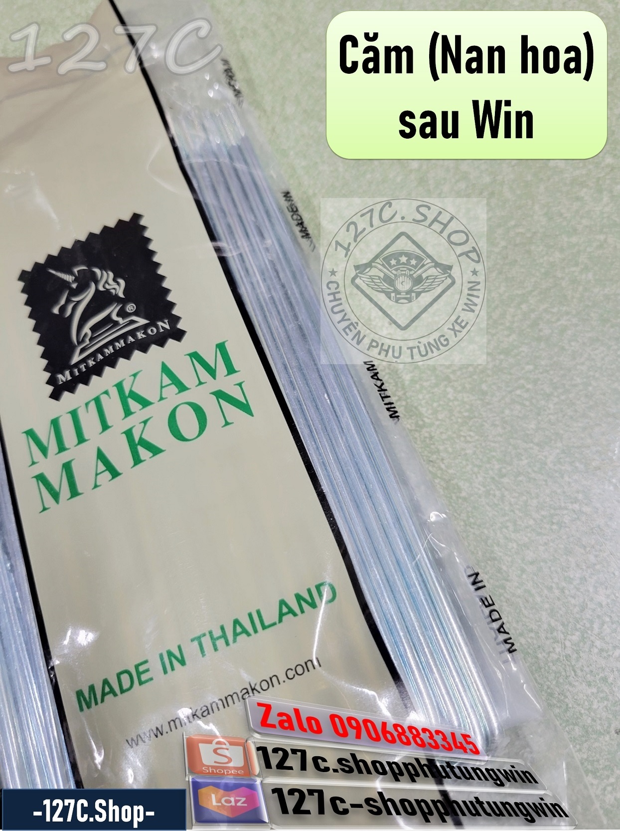 [HCM] Căm / Nan hoa trước + sau Win 100 Win 125 (Nhập khẩu Thái Lan)