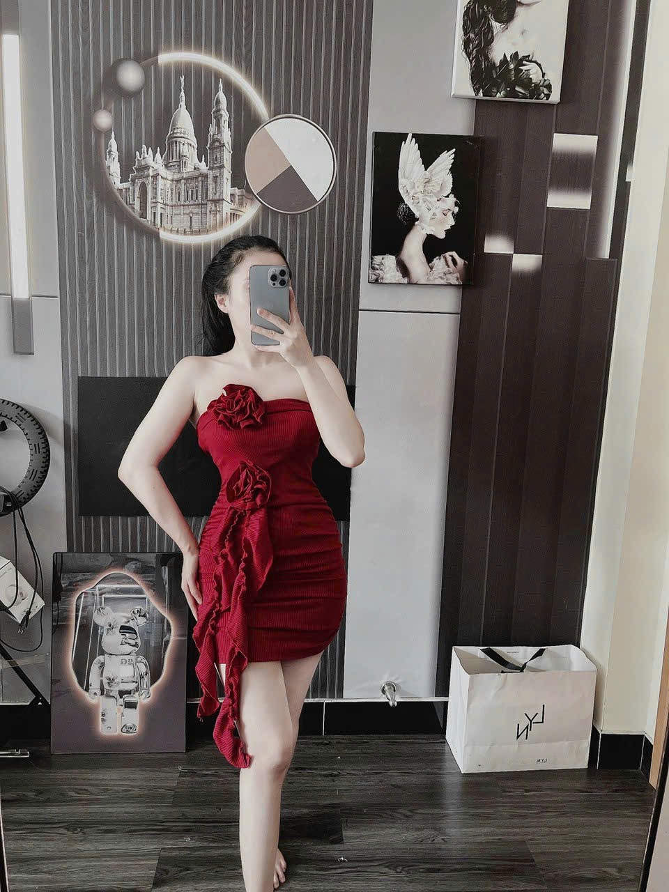 ĐẦM BODY KÈM CHOCKER HOA