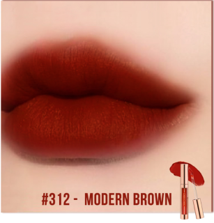 Son Kem Lì Hàn Quốc ChouChou Màu 312 Modern Brown Sắc cam đỏ nâu trendy, Son Chou Chou Professional Matt Lip Color V2 thumbnail