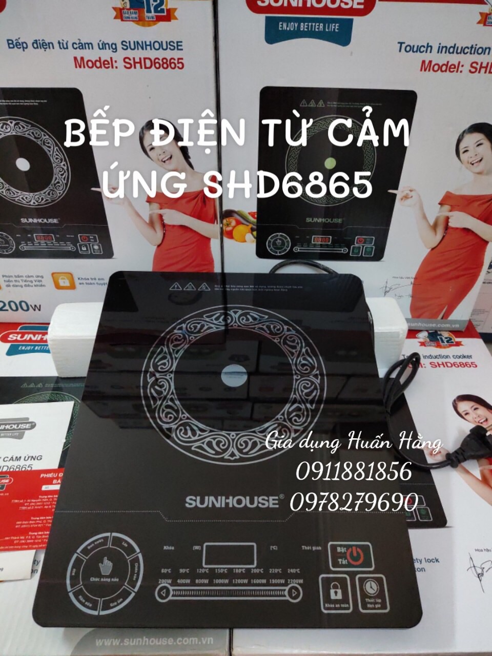 [HÀNG MỚI CHÍNH HÃNG] BẾP TỪ CẢM ỨNG CAO CẤP SUNHOUSE SHD6865