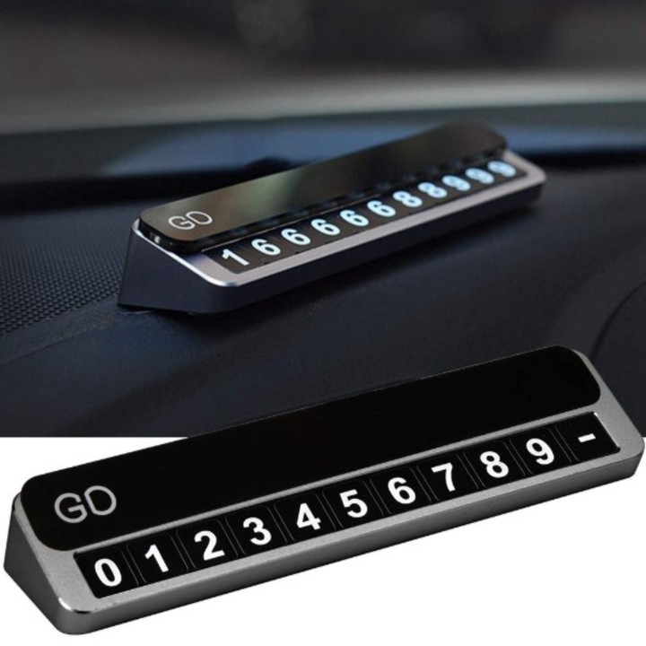 Premium car aluminum alloy car taplo telephone number plate Kit-code: y-478