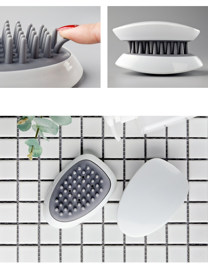 [HCM]Lược bàn chải Gội Đầu Silicon sạch gàu