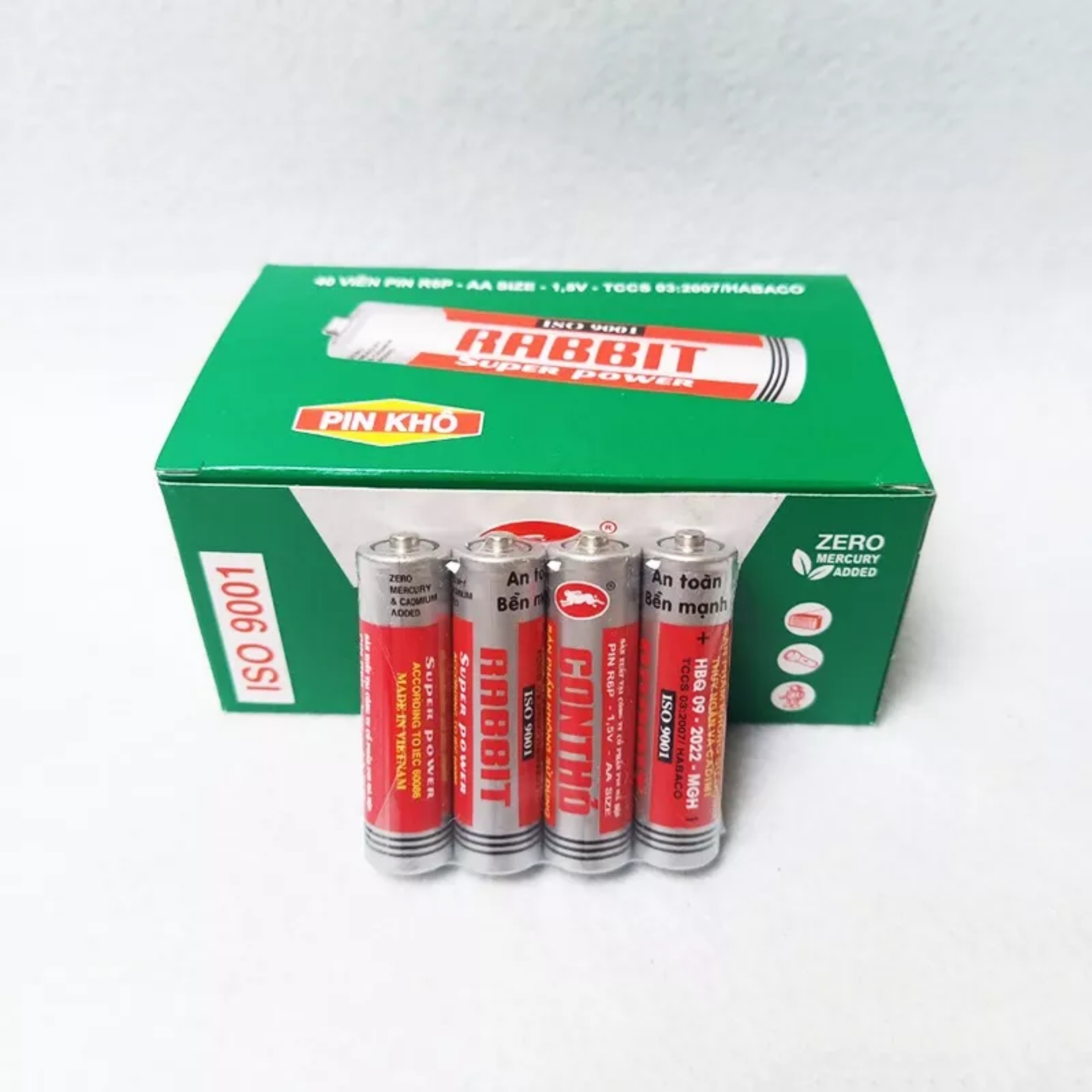 Hộp 40 viên pin Con thỏ AA (Pin tiểu)