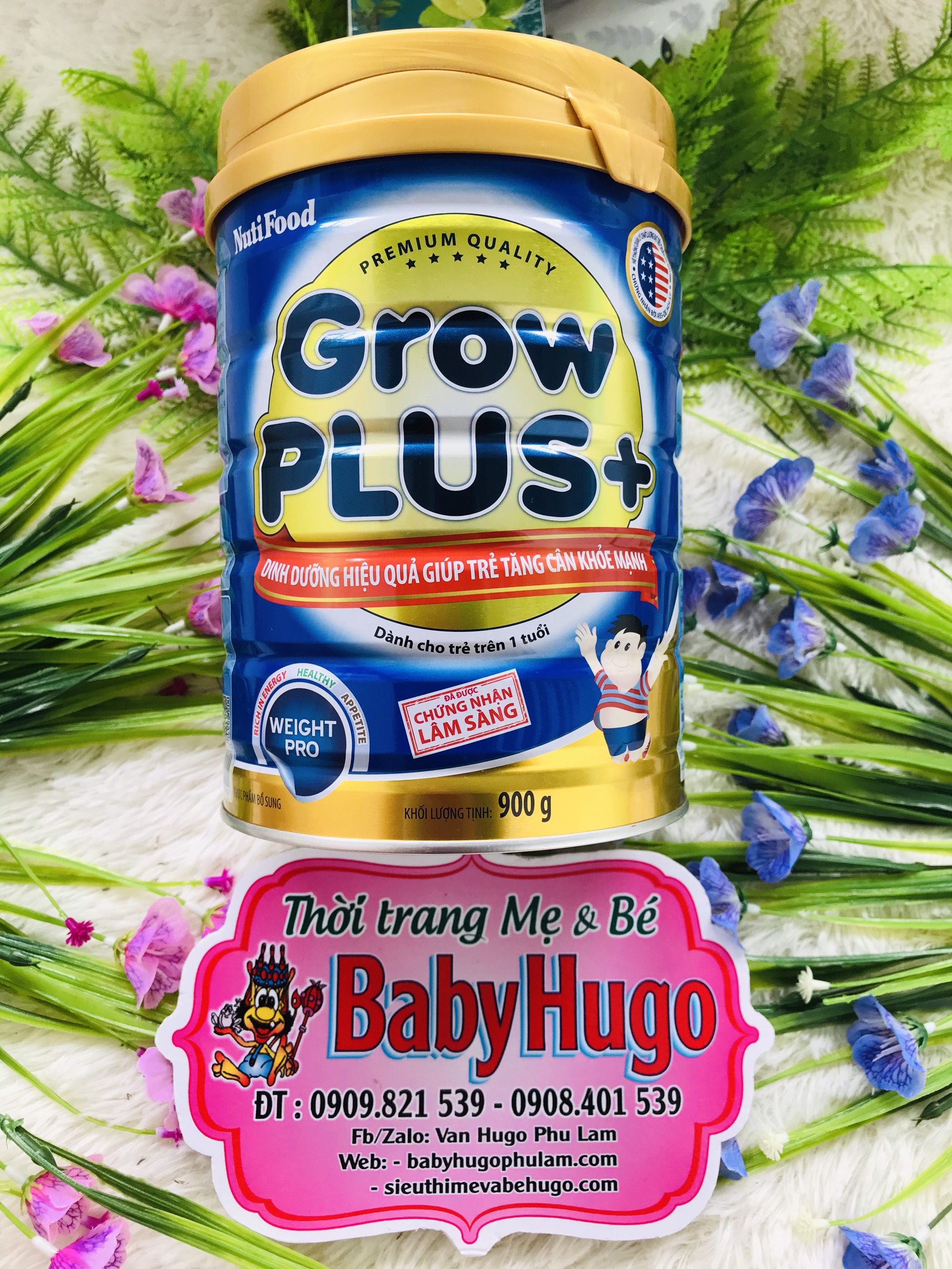 Sữa Nutifood Grow Plus+ Xanh 900 gr cho trẻ từ 12 tháng