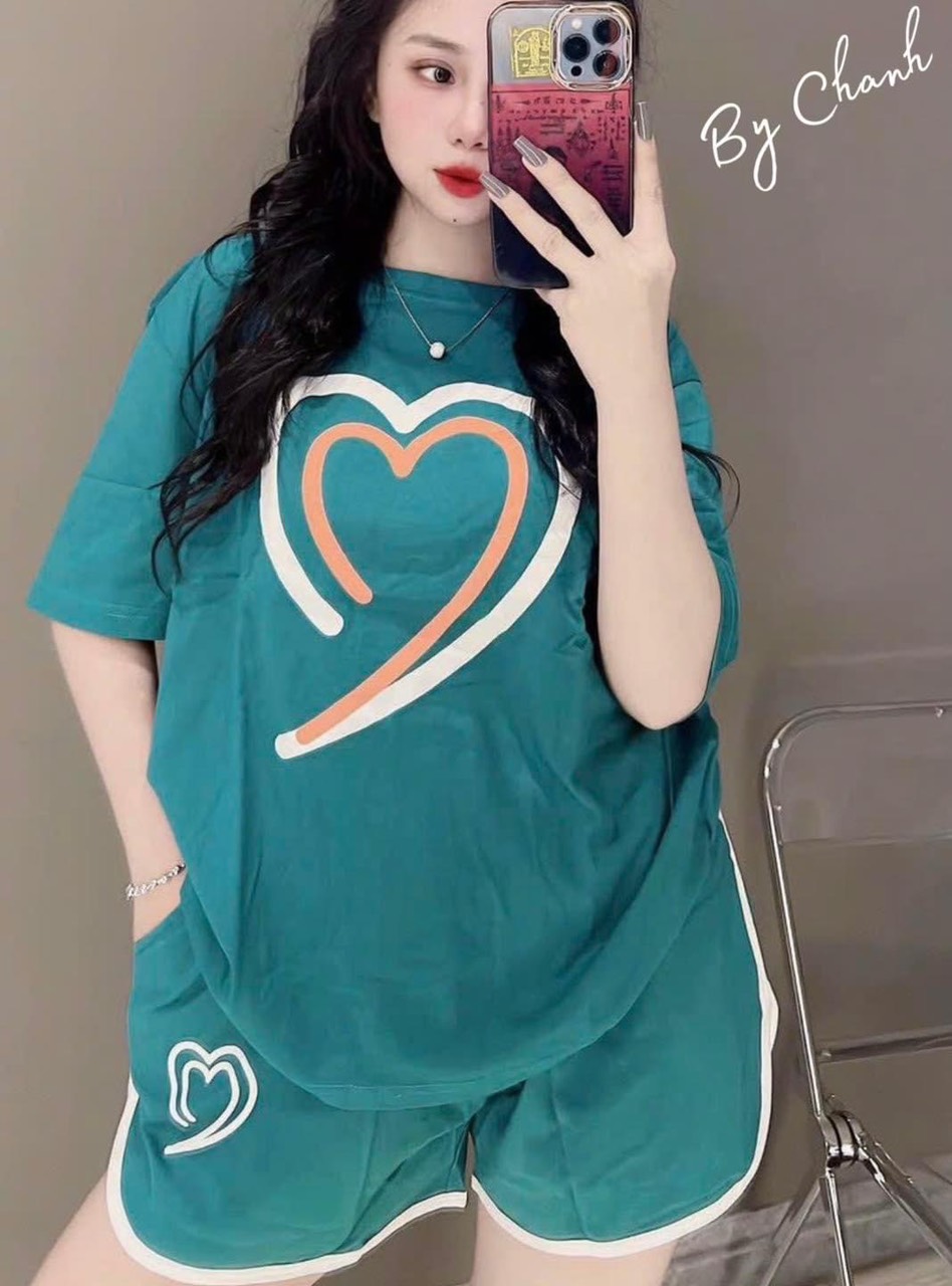 Set đồ bộ đùi cotton form rộng dễ thương