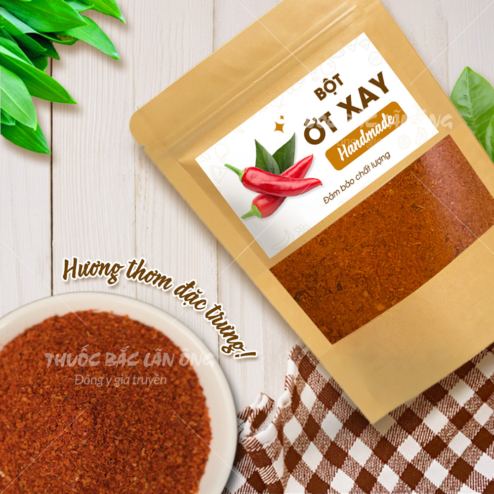 Bột ớt nguyên chất 500g (Nguyên liệu làm đồ ăn Hàn Quốc, khô, cay, thơm)