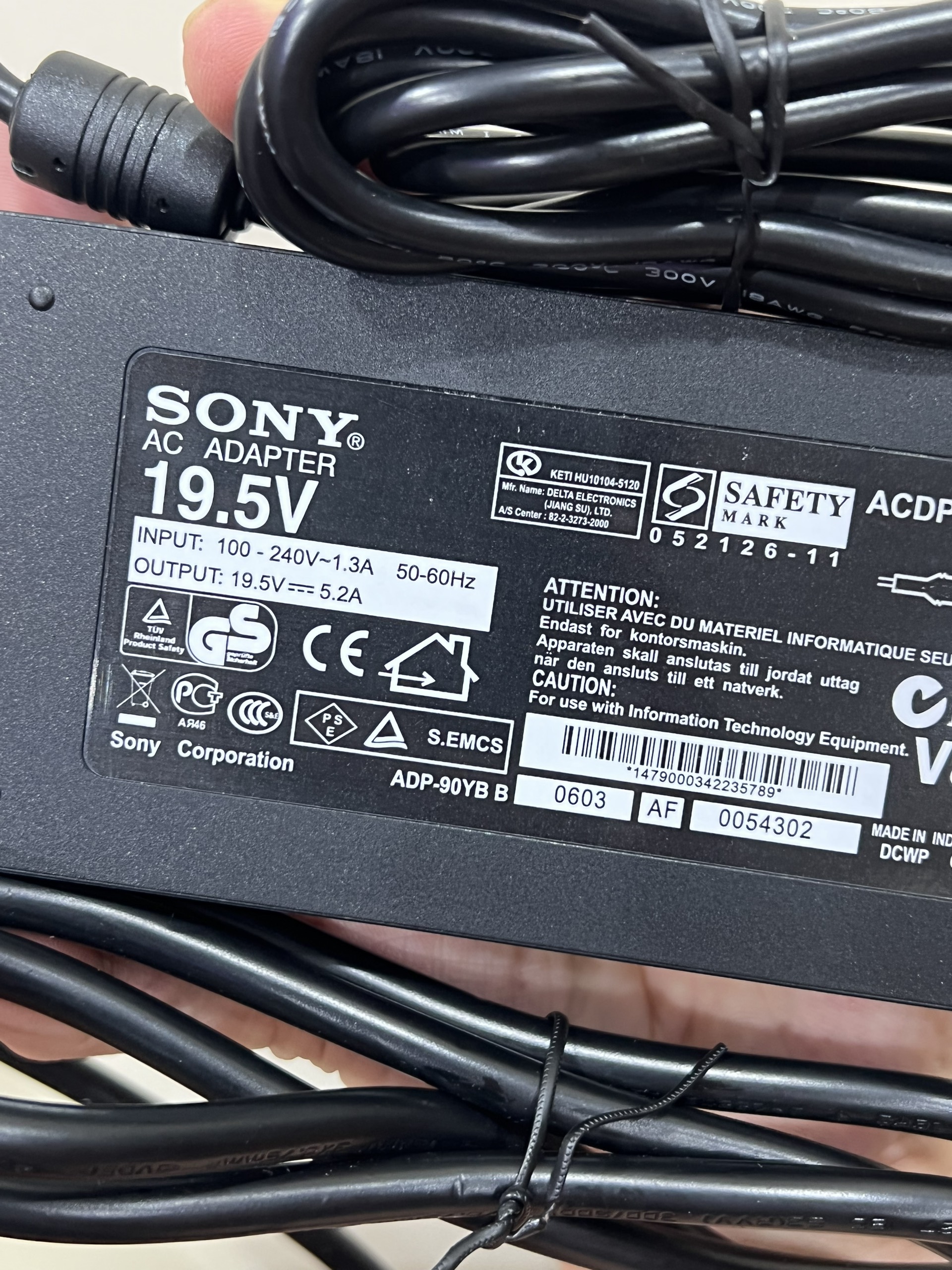 ADAPTOR- NGUỒN TIVI SONY 19.5V 5.2A