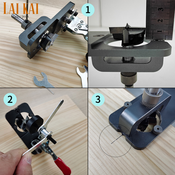 Cữ khoan bản lề bật