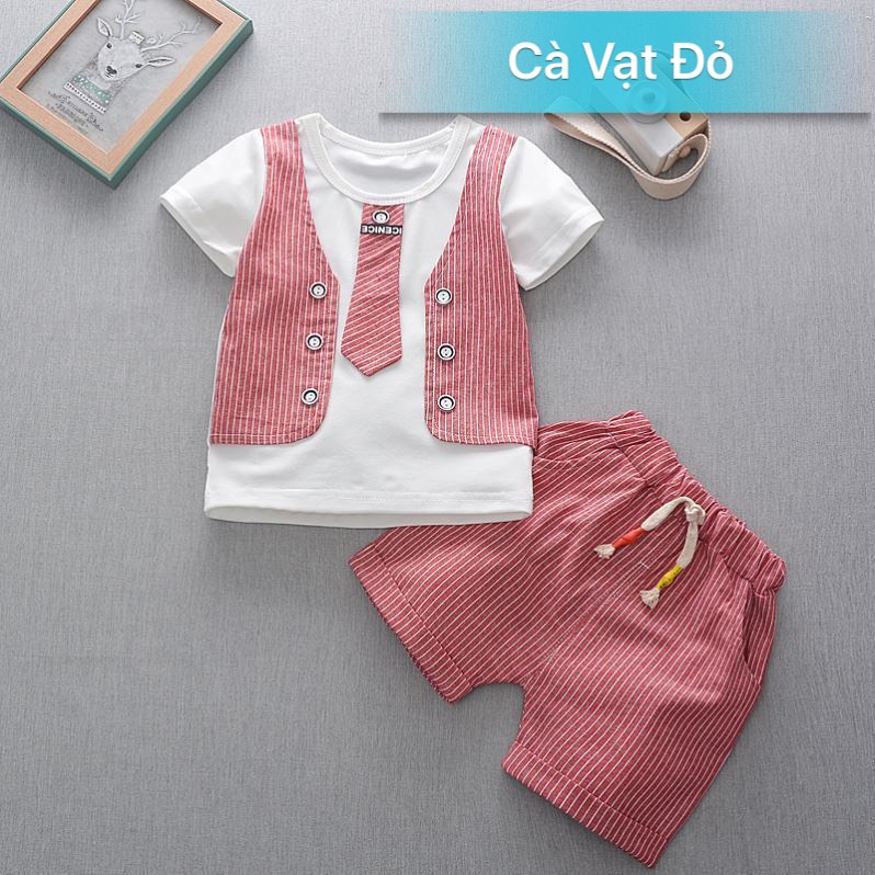 [ MẪU MỚI ] Bộ thun cotton MỀM MỊN in cavat cho bé trai ( 7-20kg )