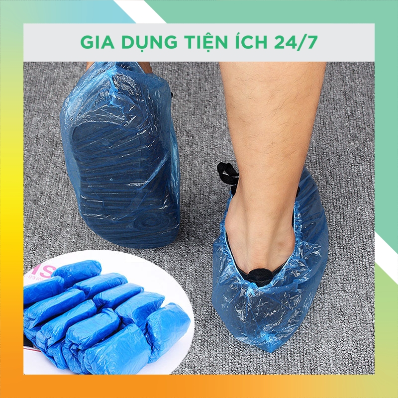 Túi nilon bọc giày đi mưa không thấm nước (túi 50 đôi)