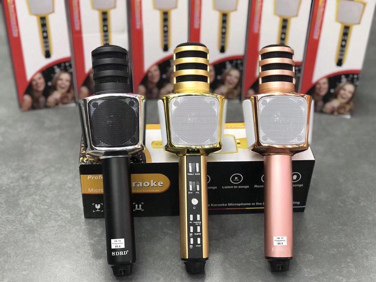 [HCM][SALE GIÁ SỐC] Micro Karaoke Micro Không Dây Micro Karaoke Bluetooth3 IN 1 SD17