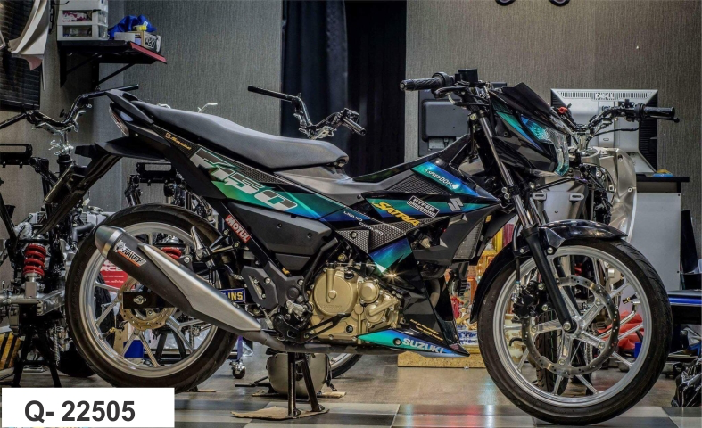 Tem xe satria fi Crom