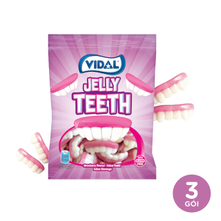 3 gói kẹo dẻo hình hàm răng Vidal 100g gói thumbnail