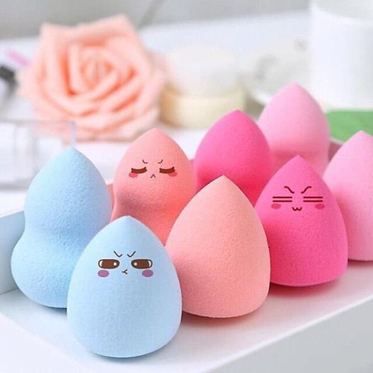Hộp 7 bông mút trang điểm, tán phấn nước kem nền - hộp 7 mút tán kem nền, bb cushion tiện dụng - - hộp bông mút tán phấn trang điểm mềm mịn siêu thắm